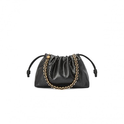 LOEWE MEDIUM FLAMENCO PURSE IN SNAKESKIN 012403-054 (30*20*10.5cm)